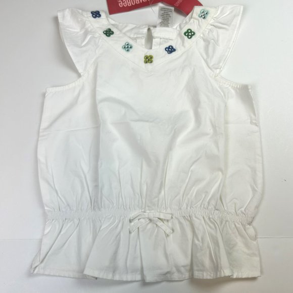 Gymboree Girl Fashion Flower Polka Dot Cuff Capri Pant & Ruffle Top Size 5 - Picture 4 of 6